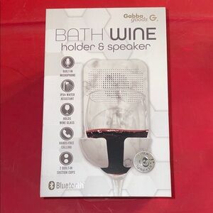 Gabba Goods Gray Bath Wine Holder & Speaker
